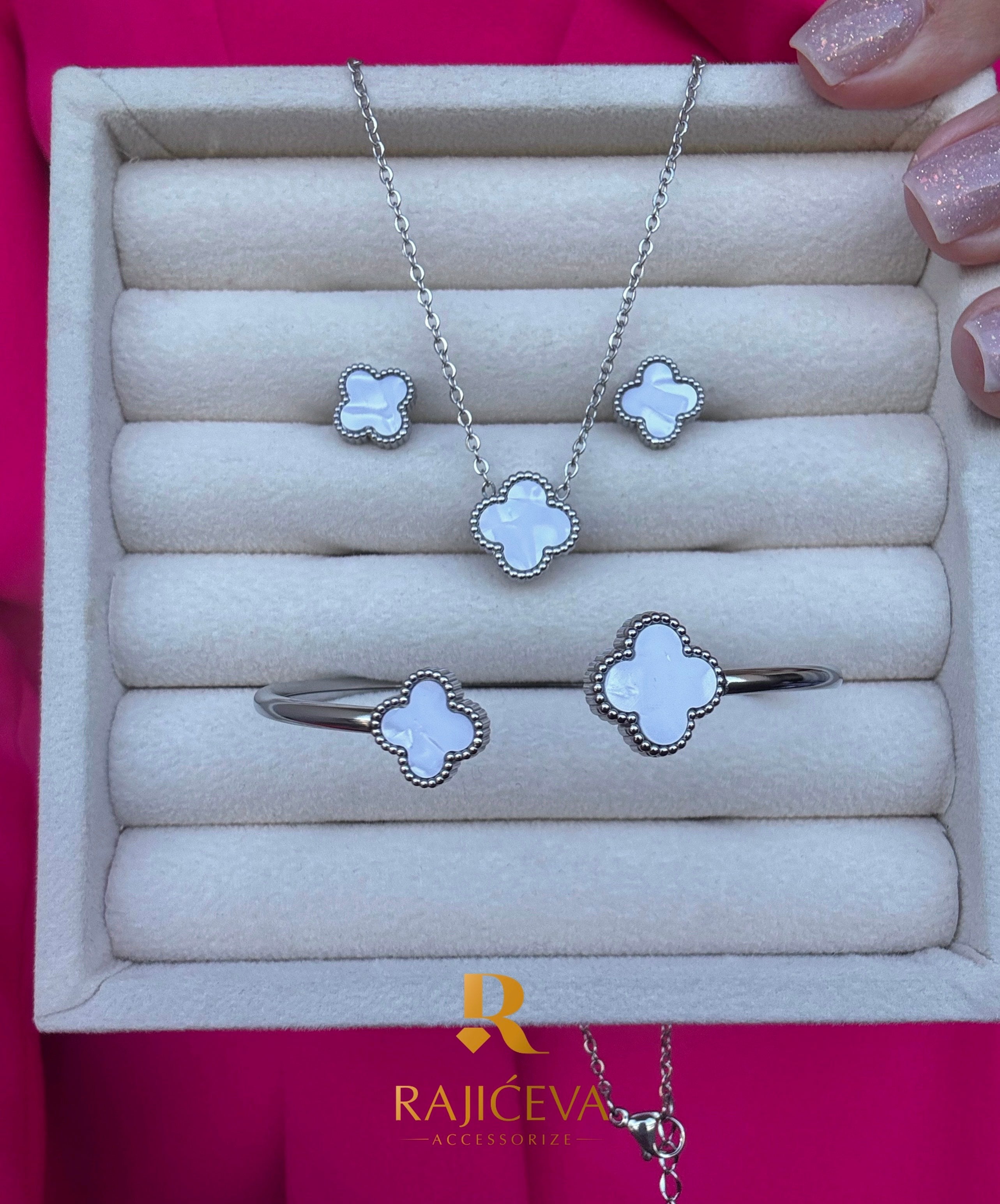 Sefora sedef-srebrni set 3/1 od hirurškog nerđajućeg čelika