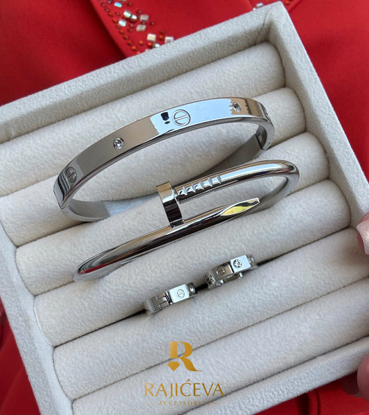 Set nakita Love, Ekser i Love minđuše – hirurški čelik