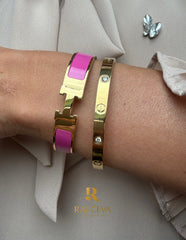 set narukvica od hirurskog celika pink hera love narukvica